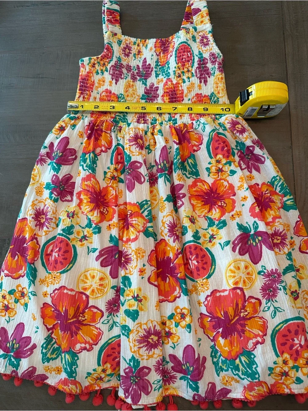 Girls Joie Kids Sundress with Orange & Pink Flowers